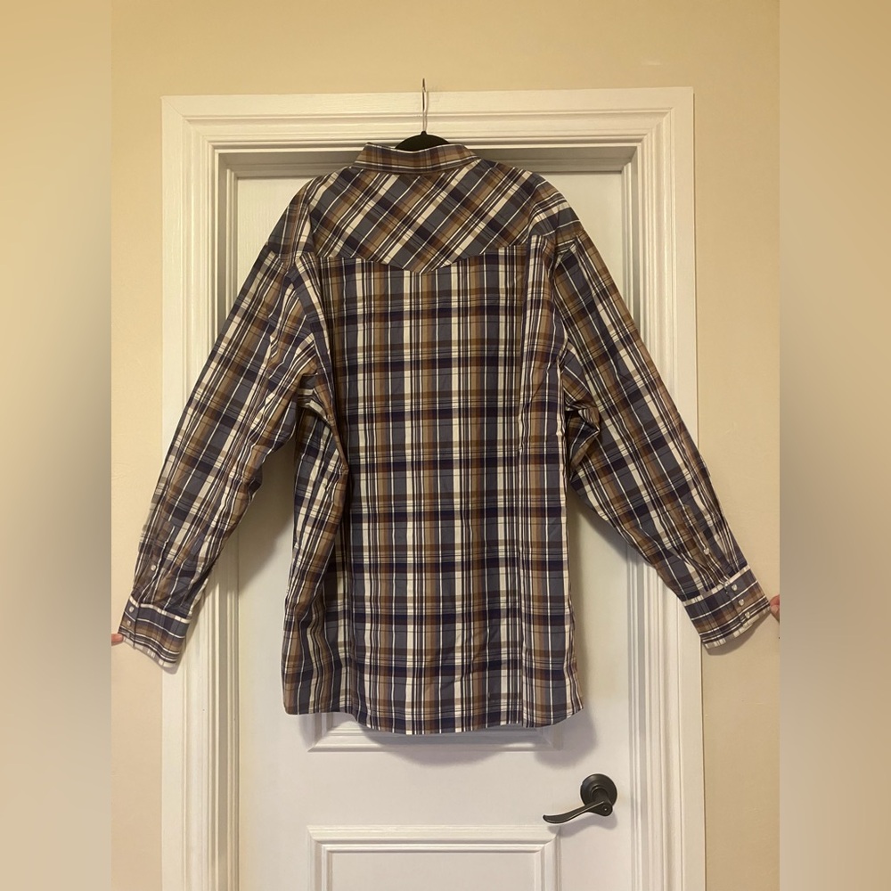 Wyoming Traders Men’s XXXL Plaid Button Down Up Pearl Snap Shirt 3XL - Picture 5 of 7